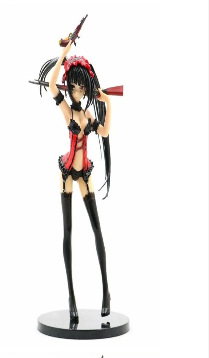 Anime datum een live tokisaki kurumi pvc actie figuur 22 cm anime collectible model speelgoed poppen cadeau1302432