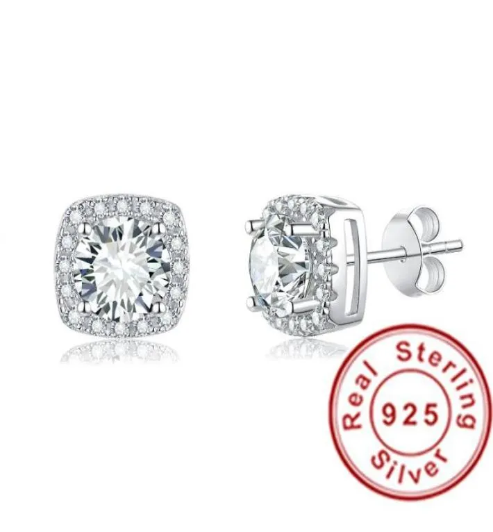 Stud Trendy 925 Sterling Silver Drop Ohrringe für Frauen Mossanit Diamond Fashion Hochzeit Schmuckgeschenkstud1386769