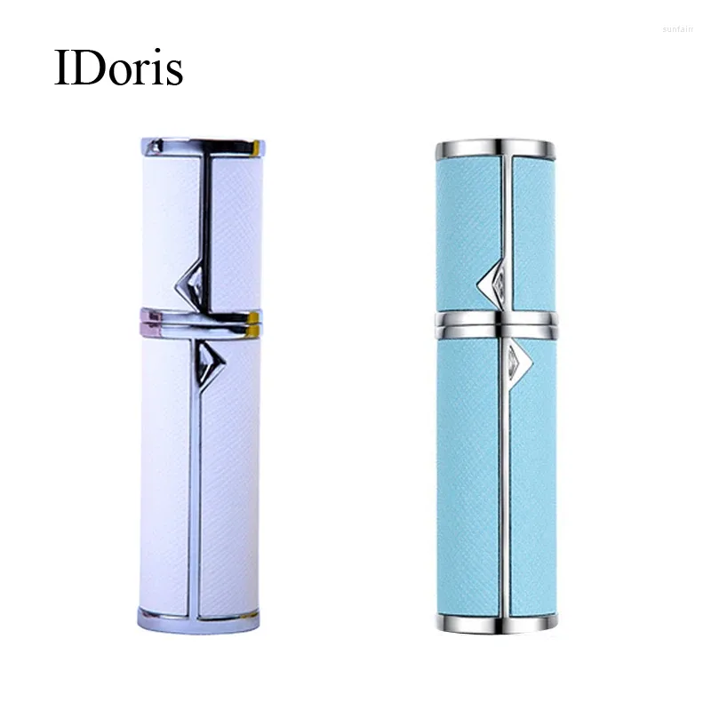 Bouteilles de rangement idoris 5 ml 2pc bouteille d'atomiseur de parfum mat portable portable avec pulvérisation métallique