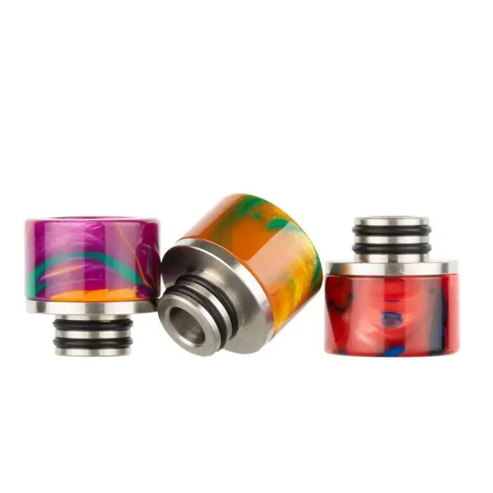 Best Drip Tip 510 Wide Bore SS + Epoxy Resin Colorful Mouthpiece For 510 Thread Smoking Accessories Falcon