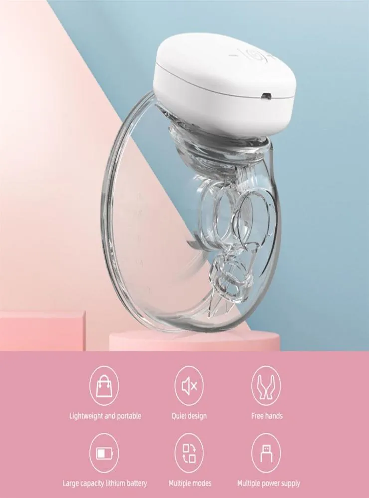 Wearable Electric Breast Pumpar Portable Comfort Sug Cup Electric Feeding Milk Extractor Baby Accessories316Z8634727