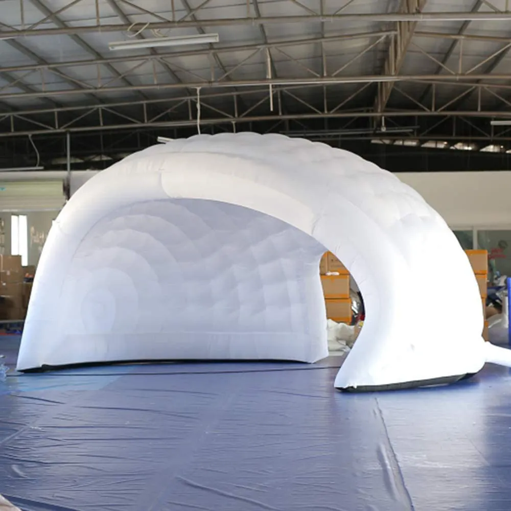 Tenda portátil de cúpula inflável 8mwx3.5mh (26x11,5ft) estrutura de capa com soprador de ar para a exposição de feiras de casamento em palco de eventos