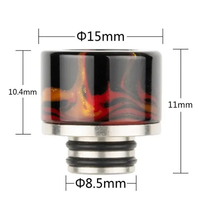 Best Drip Tip 510 Wide Bore SS + Epoxy Resin Colorful Mouthpiece For 510 Thread Smoking Accessories Falcon