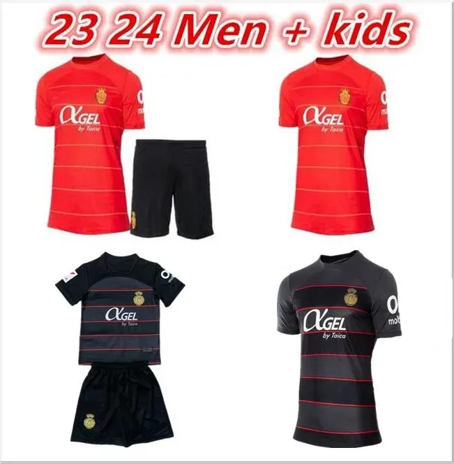 Topstees 2023 2024 남자 아이들 RCD Mallorca Jerseys Home 남자 아이 셔츠 Sanchez Abden A. Relo Valgent Muric 23/24 남자 홈 어웨이 셔츠 축구