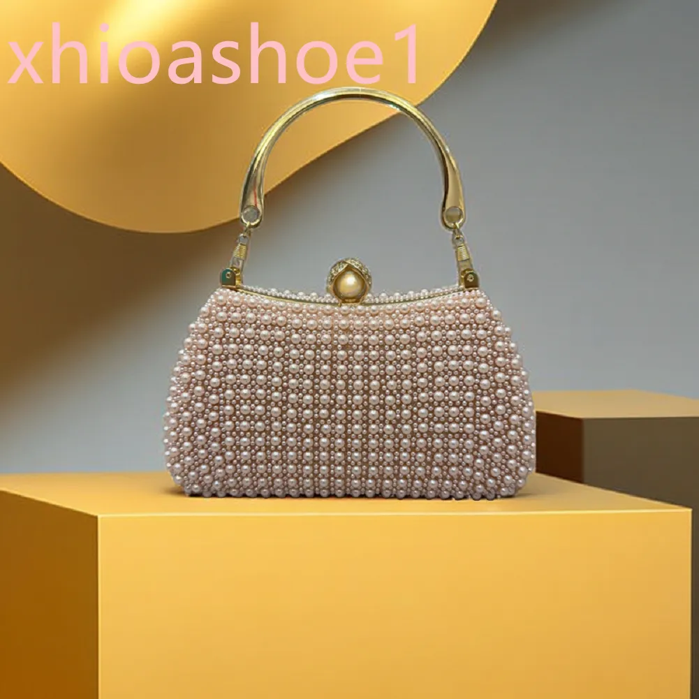 Bolso de hombro de lujo de lujo Cena para mujeres Celebridades Bolso de hombro de perlas Bolso de hombro de la parte superior de la axila de la parte superior de la axila