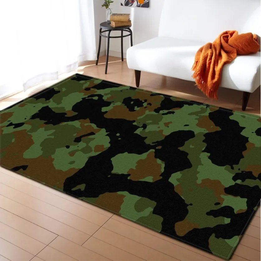 Home Decoratie Tapijt Area Tapijten Flanel Camouflage Boys Slaapkamer Tapijtbodem Tapijt Kinderen Tapijten en tapijten voor Woonkamer190A