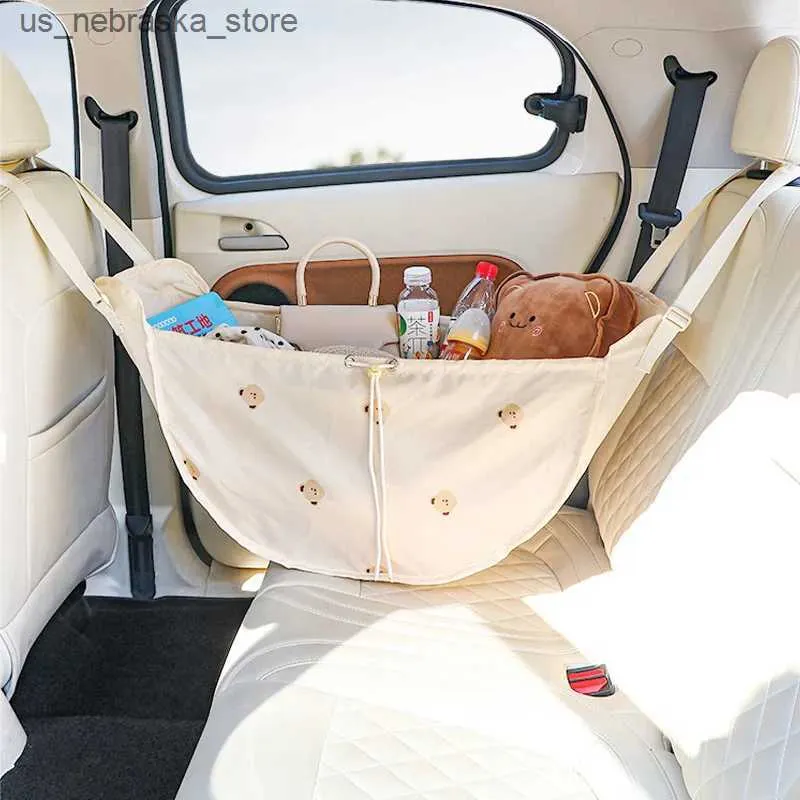 Diaper Bags Portable Mommy Bag Large Capacity Hanging Car Seat Rear Storage Bag Baby stroller Project Organizer String Travel Bag Q240418