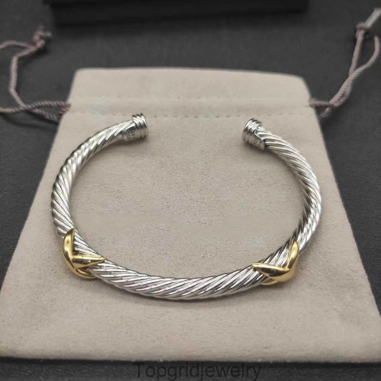 David Yurma Bracelet DY Bracelet Designer Cable Bracelet Fashion Jewelry for Women Men Gold Silver Pearl Head Cross Bangle Bracelet Dy Jewelry 591