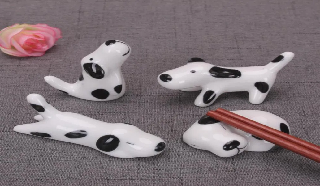 Dog chopsticks rest cartoon ceramic chopsticks holder restaurant cartoon tableware decorative6342399