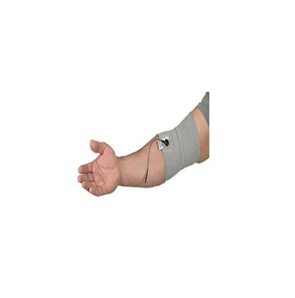 Hälsoledande armbågsstödelektrod Massage Silverfiber Elbåge Förhindra reumatismstimulering för TENS EMS med kabel2899209