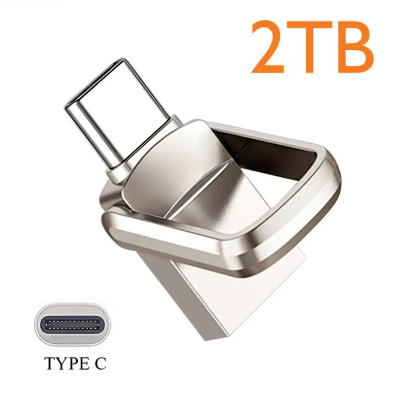 Napędza szybki dysk U 2TB 1TB Portable USB 3.1 TEPEC TELEFONE MOBLE COMPUTER MUATAL TRANSMISION USB Dysk flash 2023