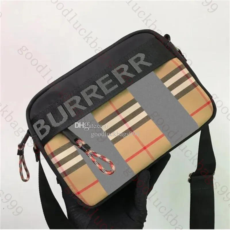 Ontwerpers Camerastas Classic Style for Men and Women Designer Tassen Luxe schoudertassen Plaid Nylon Crossbody Purse Canvas Bag