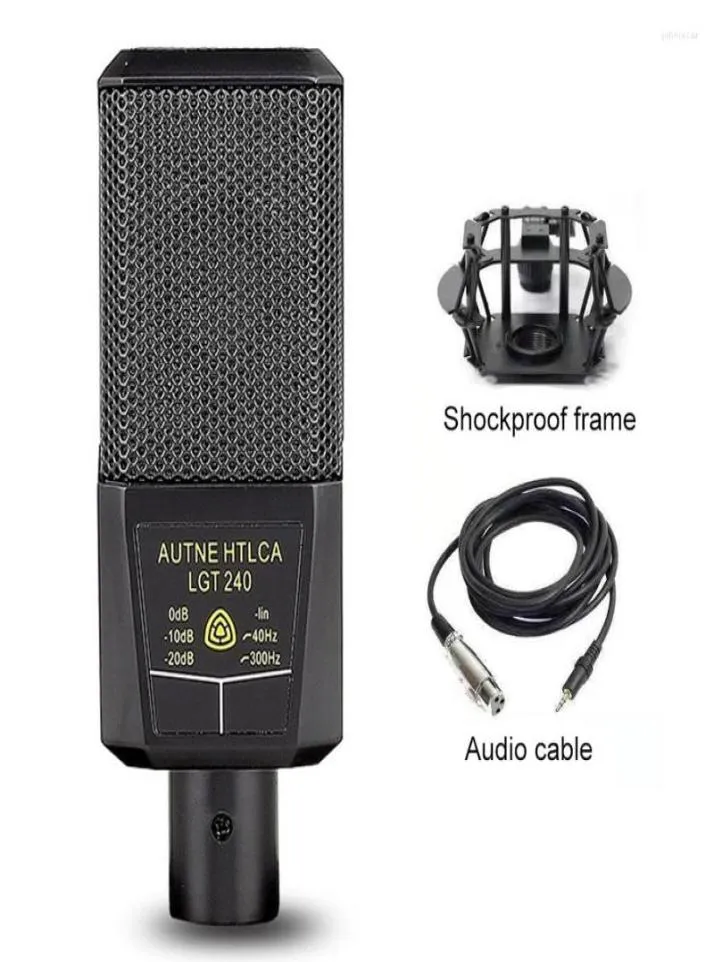 Microfoni LGT240 Microfono a condensatore professionale microfono grande diaphragm quadrato computer cellulare k canto streaming live1995075