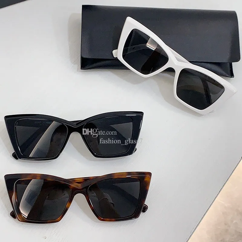 Modieuze rechthoekige frame zonnebril voor mannen en vrouwen van hoge kwaliteit en luxueuze kattenoog Sunshades oversized buitenzonnebril met doos SL657MICA