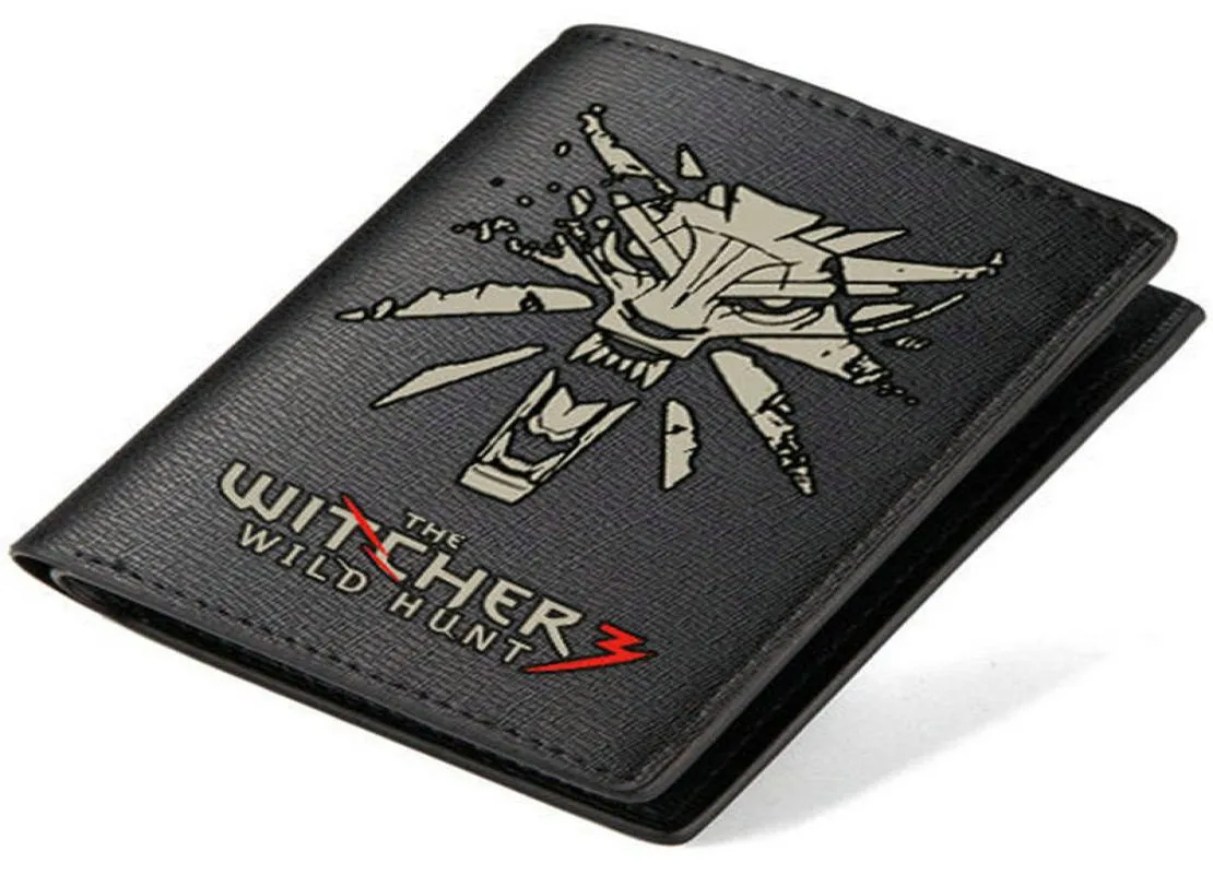 The Witcher Portfel Wild Hunt torebka 3 Krótka długa notatka pieniężna Case Pieniądze Notecase skórzana torba Burse Holders7461005