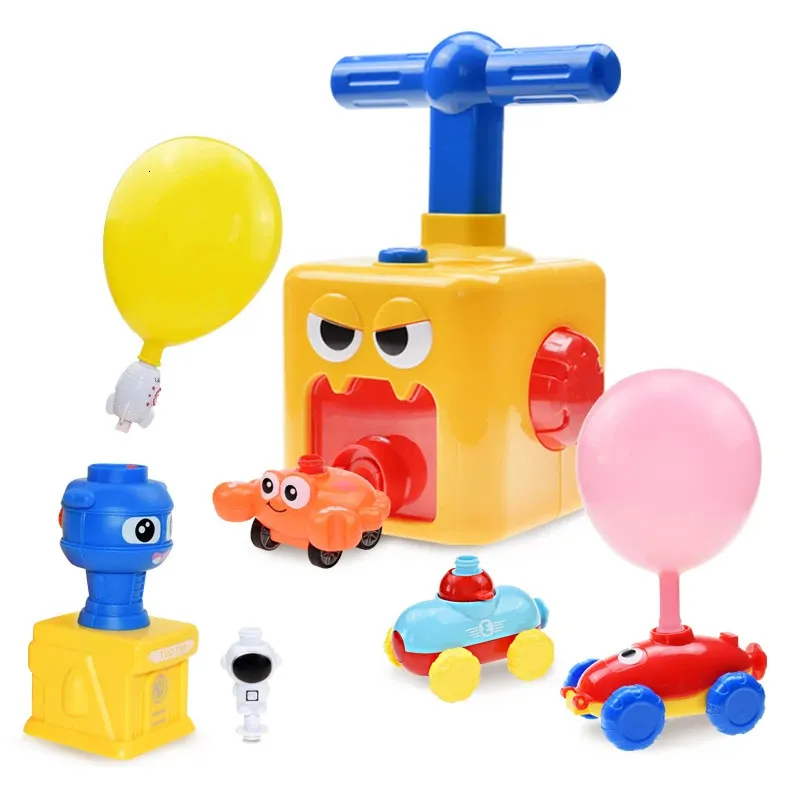 Rocket Balloon Tower Toy Puzzle Inertia Air Power Balloon Car Toy Education Science Experiment Toys for Kids Fun Gift 240329