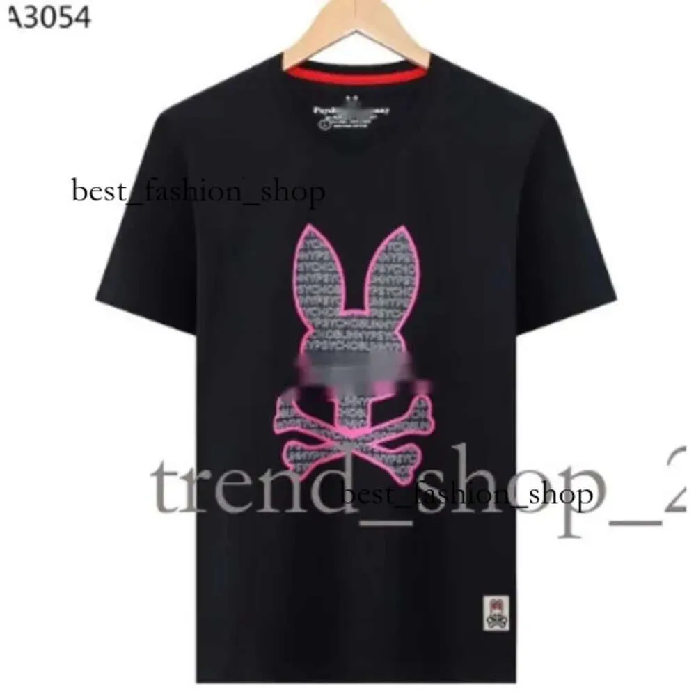 Physcho Bunny Rabbit Polo 24ss Top Quality Loose T Shirt Designer Mens Shirt Trendy Fashion Sleeve Tshirts Clothing Streetwear Psychological Bunny Psyco Bunny 925