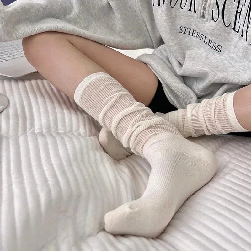 Kadınlar SOCKS LOLITA Diz şamaları için Ladyping Çoraplar Sonbahar Kış Y2K Orta Tüp Kore Tıpkı