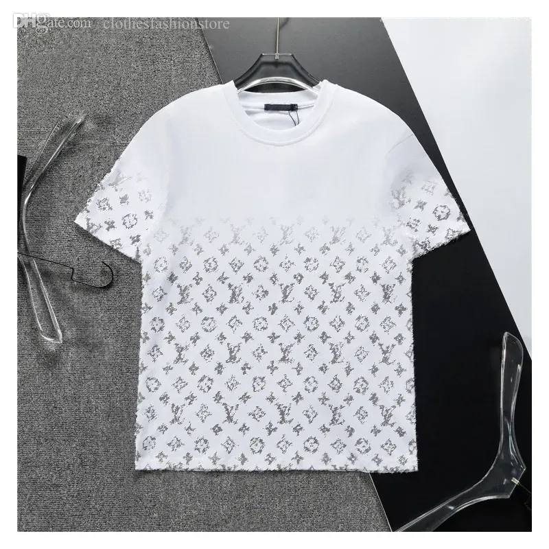 2024 Designer de camiseta masculina Novo Casual Casual 100% puro Classic Classic Star-Star Started Letter Pattern Casal Camise