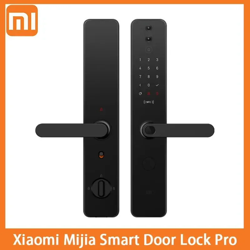 Produits Xiaomi Mijia Smart Door Lock Pro empreinte mot de passe NFC Unlock 1080p Détection de caméra Détection d'alarme fonctionne avec Homekit MI Home App