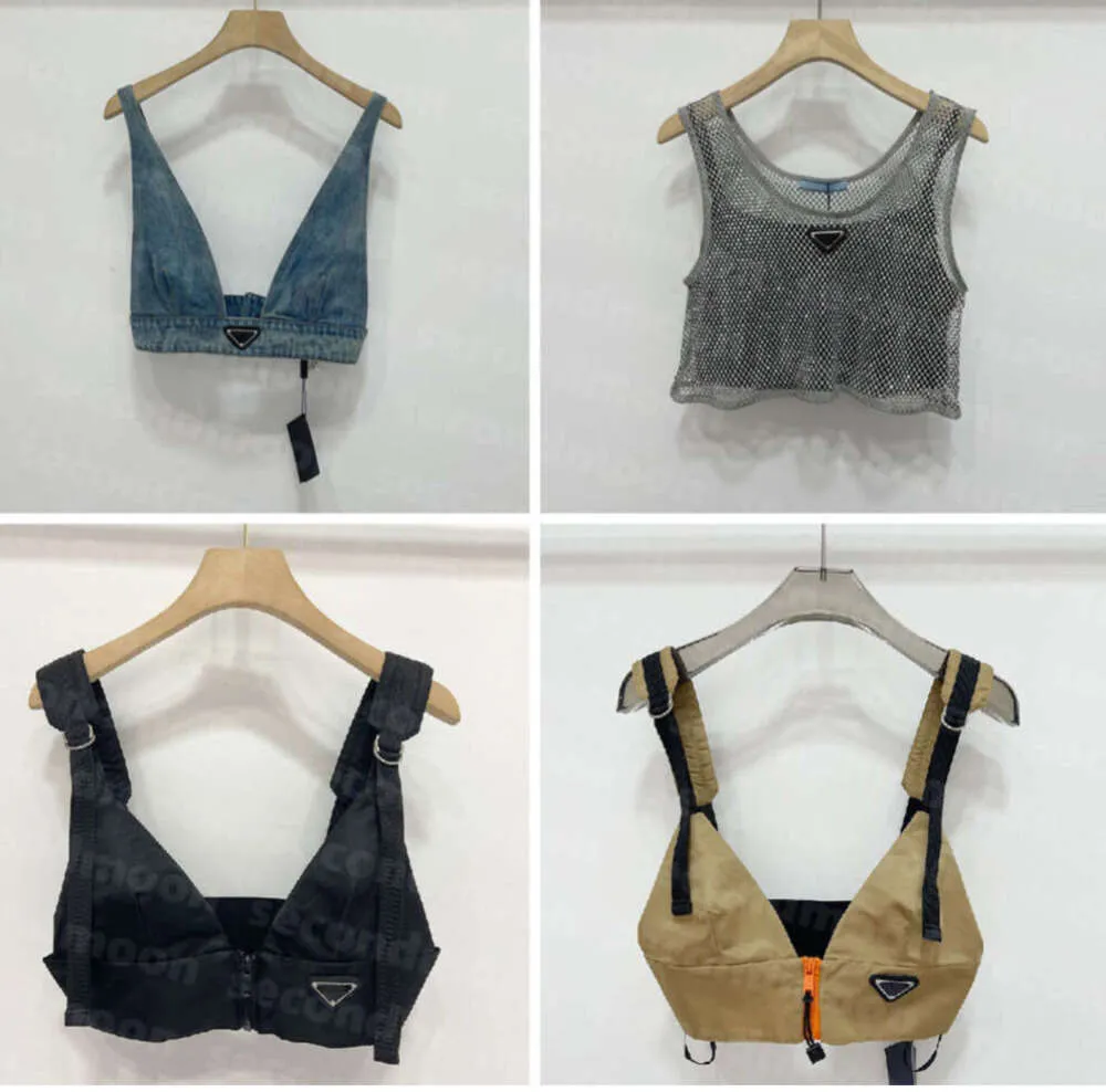 Glanzende strass thirts vrouwen denim sling Vest sexy bijgesneden top feest tanktops v nek t-shirt bh mode kleding 345465