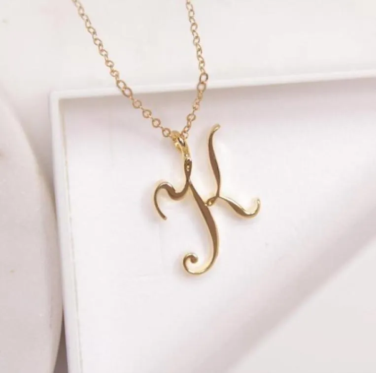 Collier de lettres Initial K dainty Lettre d'or Collier de nom simple pour les cadeaux de bijoux1713216 pour les couples