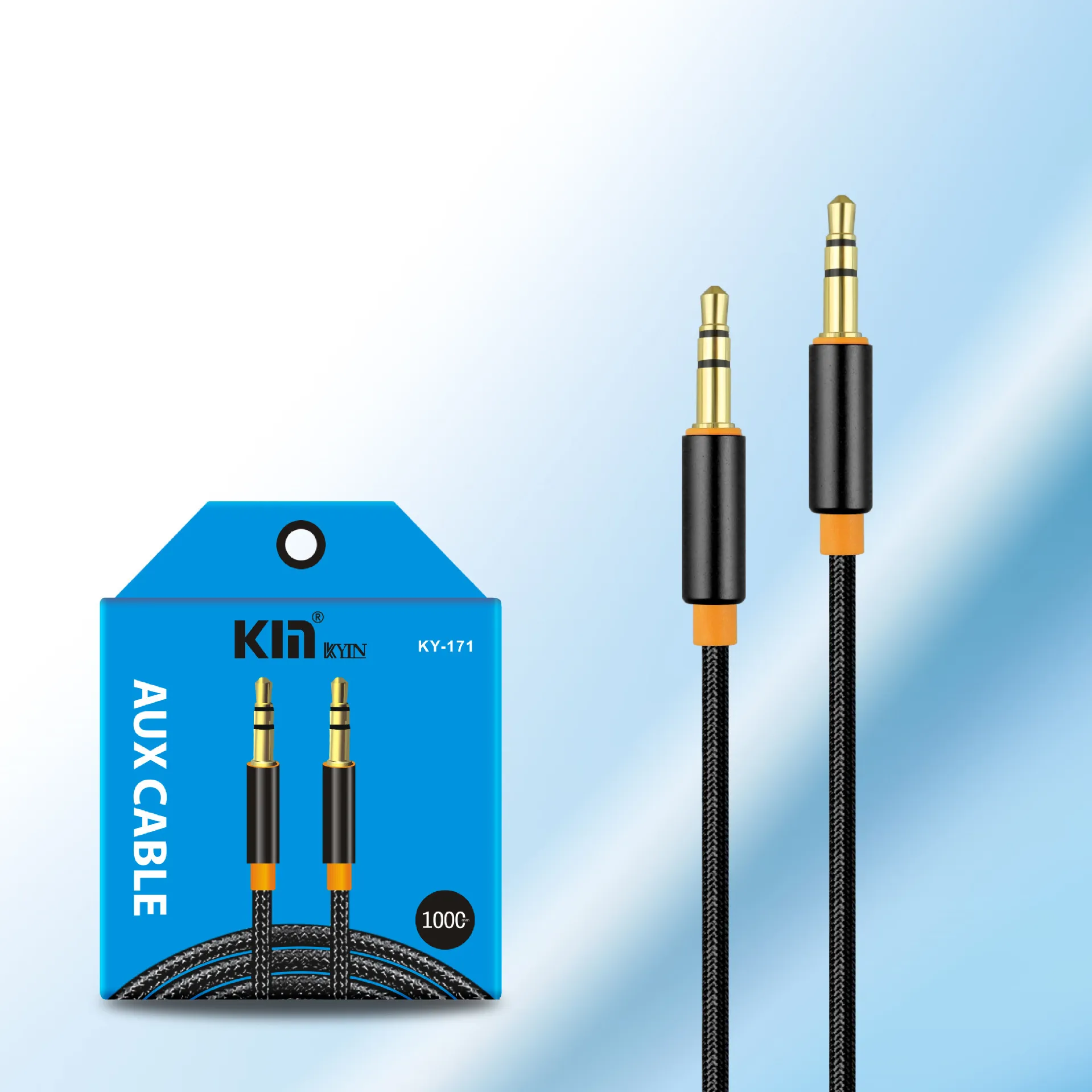 Auto -Auto Audio Audio Video Aux Kabel Kabel Kabel 1M Nylon Line Kabel -Audio -Leitungskabel für 3,5 -mm -Buchse -Geräte