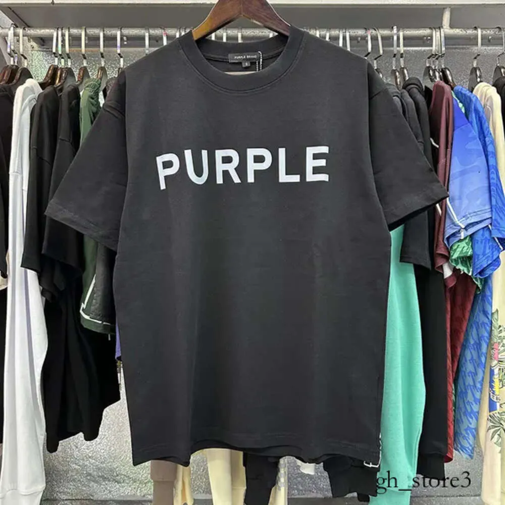 T-shirt de marque violette Tees Fashion Summer Mens Womens Purple Shirt Designer T-shirts Sleeve Tops Letter