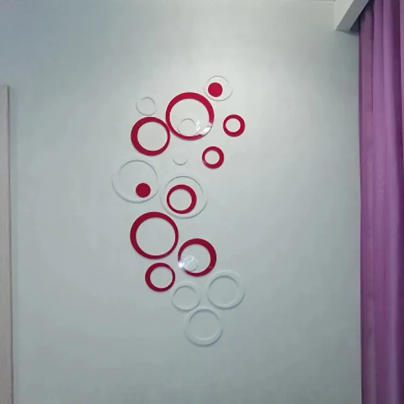 DIY Circles Naklejki w pomieszczeniach dekoracja stereo zdejmowane 3D sztuka naklejki ścienne Pegatinas de pared naklejki muraux pour enfants