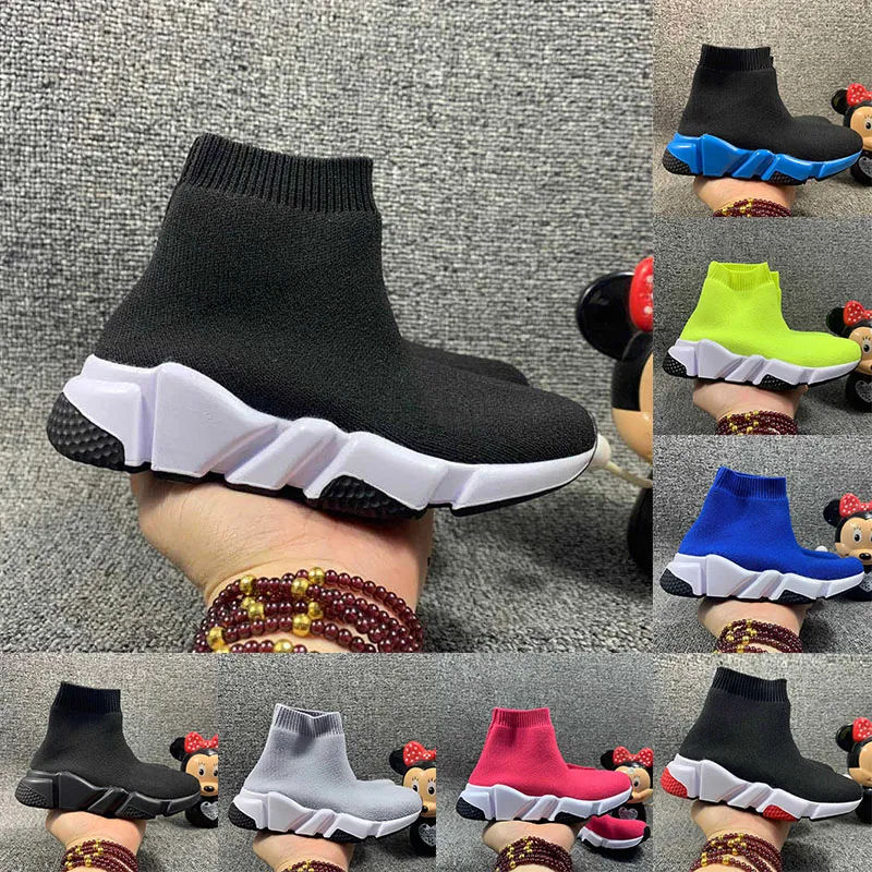 balenciaga balengiaga shoes sock speed trainer free shipping shoes kids sneakers platform designer casual black white pink blue children toddler trainers walking