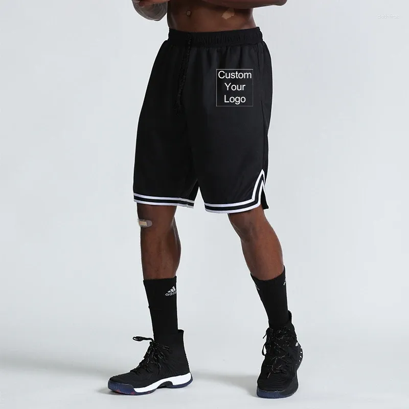 Short masculin Men de basket personnalisé Style de basket-ball Ribbon Poches de cuisse de cuisse plus taille en vrac High Running plage