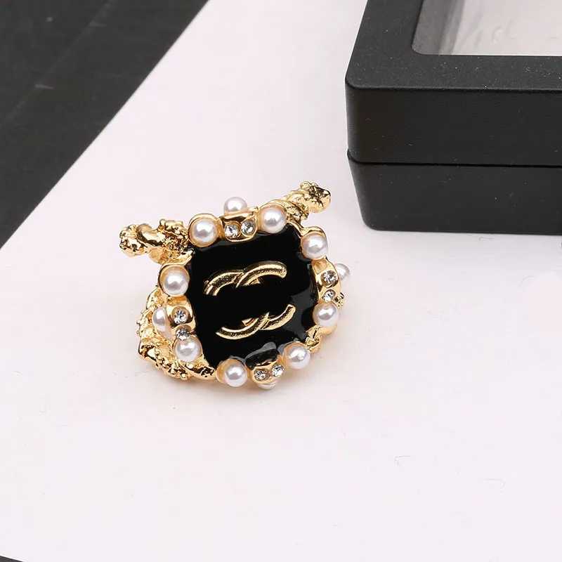 20 Style Ring for Woman, Luxury Designer Double Letter Adjustable Ring ...