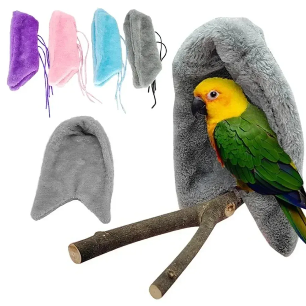 Warm Bird Hammock Shawl Nest Corner Parrot Blanket Windproof Pet Small Animal Hanging Tent Cage Decoration 240416