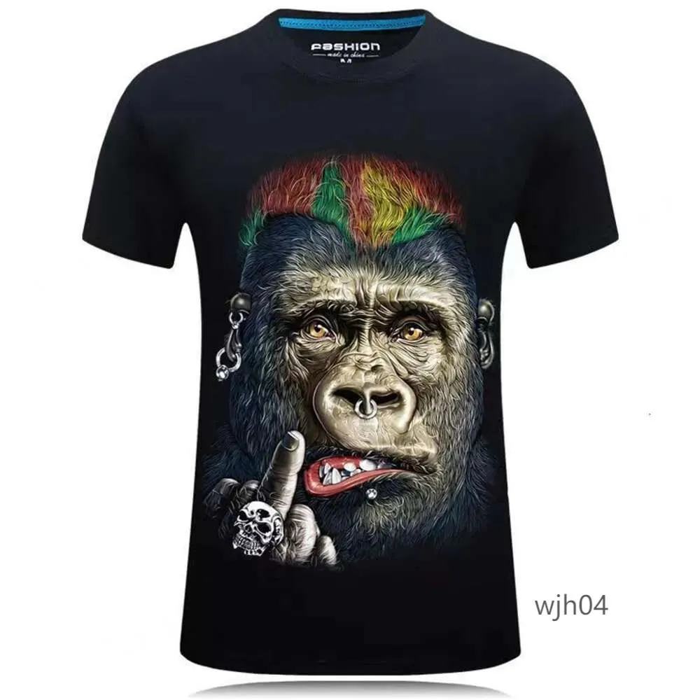 T-shirts pour hommes haïkyuu new Trendy Play T-shirt 3d Animal imprimé Monkey Singe à manches courtes Fun Belly Design Top Shirt M-5xl PDD