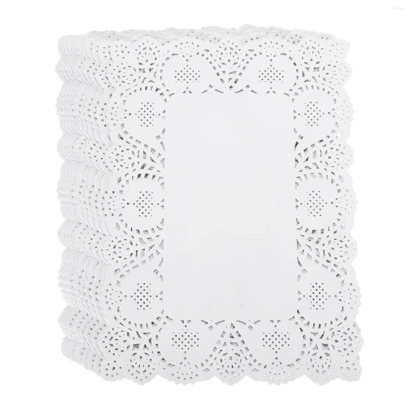 Backwerkzeuge 140/170pcs Einweg ölabsorbierende weiße Spitzenpapier-Doilies Cake Box Liner Verpackungskissen