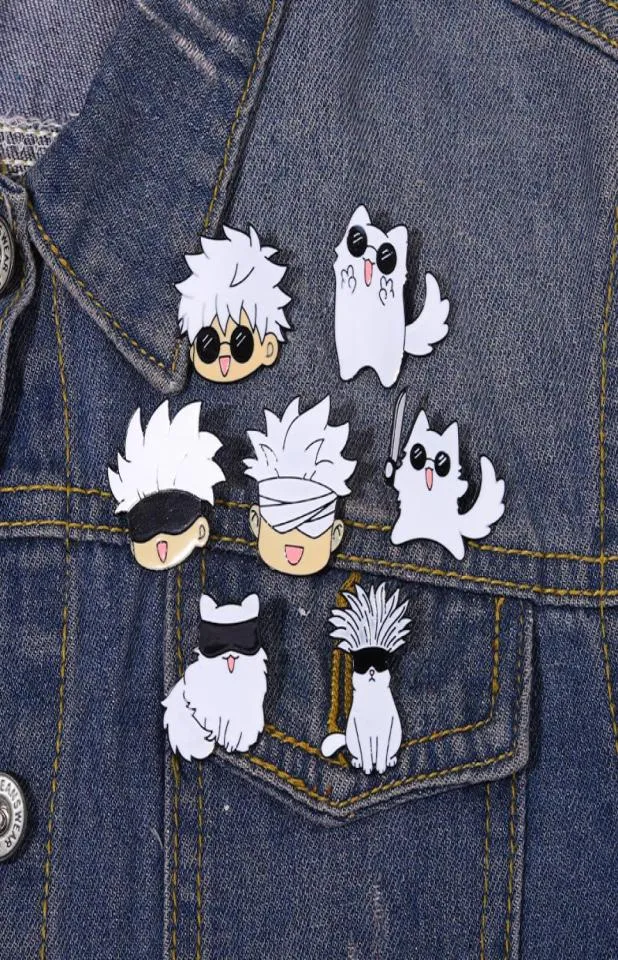 Jujutsu Kaisen ENAMEL PIN CARTHERE ANIME BROOCHES Animals Cat Custom Metal Hat Lapel Clothes ryggsäck smycken vänner fans gåva7553749