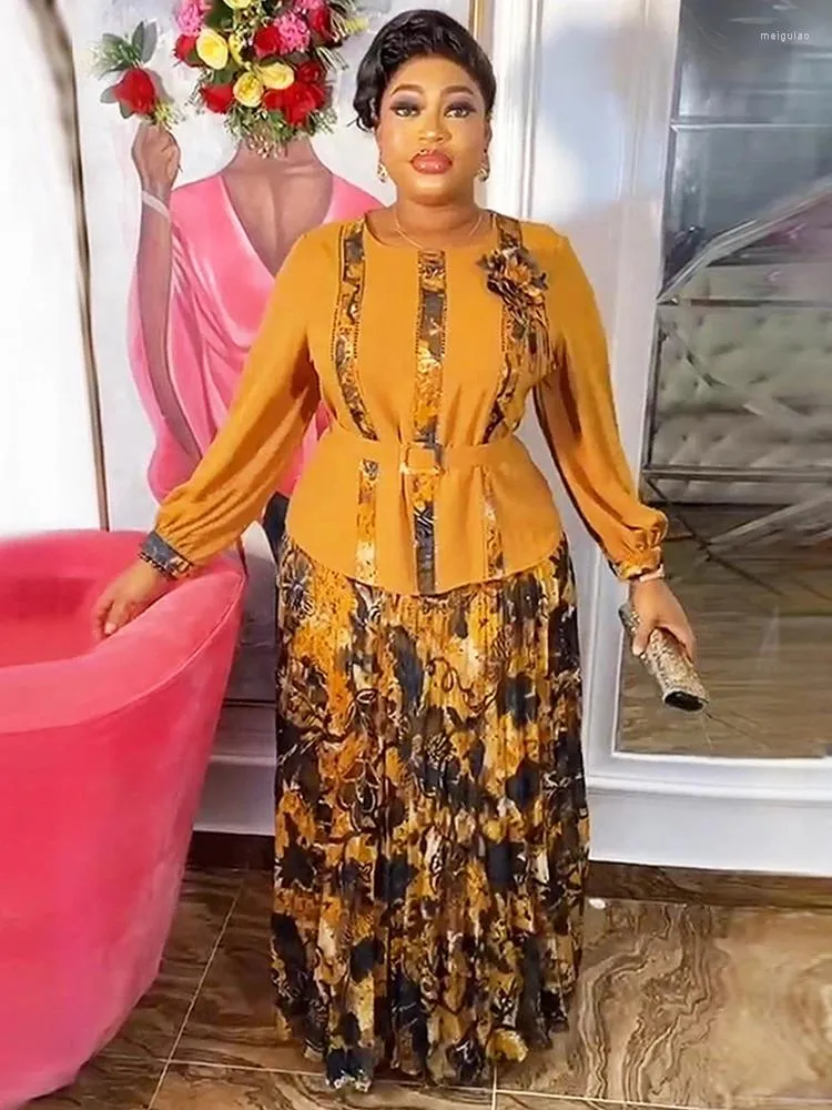 Abbigliamento etnico africano tacchino da donna tops abito gonna plus size due pezzi abito da festa dubai kaftan abayas abiti