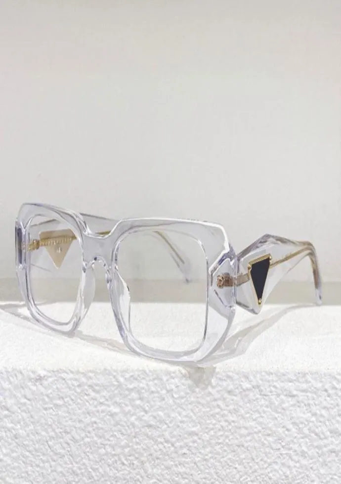 Nowe kolorowe okulary przeciwsłoneczne PR 17ws mężczyźni kobiety prostokątne kwadratowe przezroczyste okulary przeciwsłoneczne Trójkąt graficzne świątynie UV Prot8671178