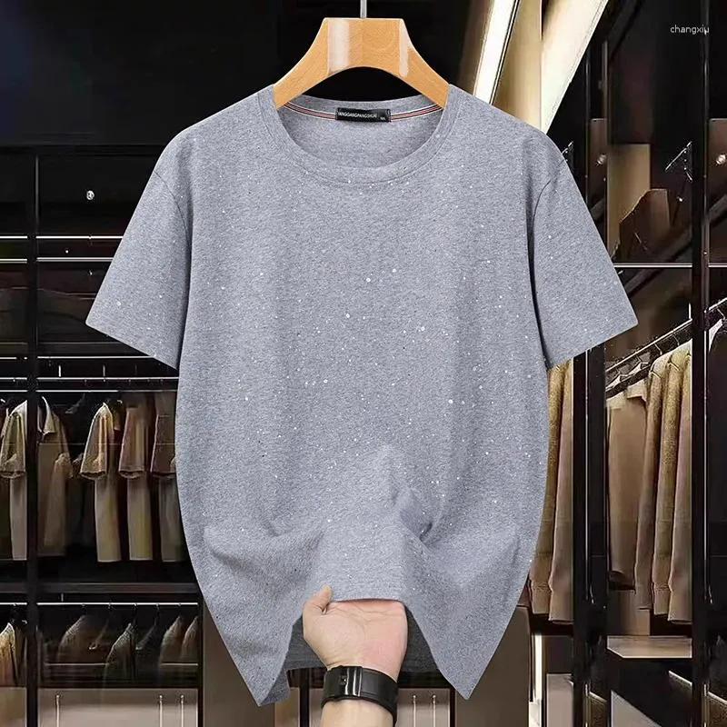 Men's T Shirts Men Plus Size Short Sleeved Loose Casual Fashion O-Neck Cotton T-shirt 150kg 12xl