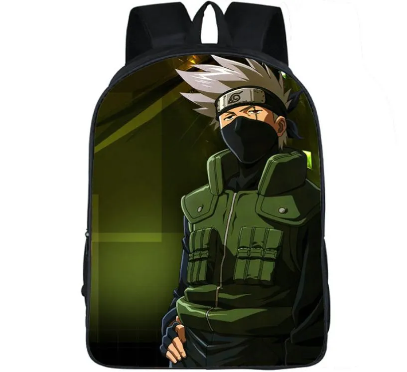 Picture backpack Naruto anime daypack Hatake Kakashi cool schoolbag Po print rucksack Sport school bag Outdoor day pack9559939