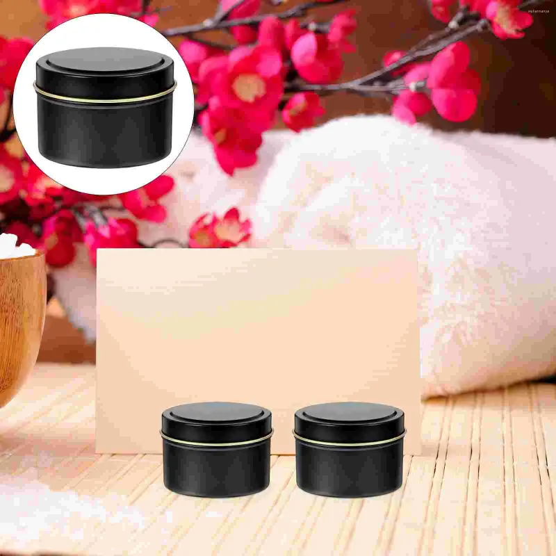 Storage Bottles 4 Pcs Tinplate Can Cups Jars For Tea Lights Small Holder Holders