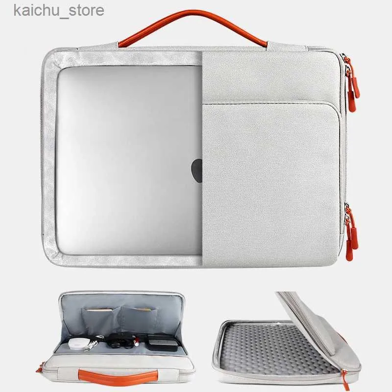 その他のコンピューターアクセサリショックプルーフラップトップキャリングケースバッグ13.3 15.6インチMacBook Air 13 M2 Chip Mac Book Pro 15 16 2023 Huawei Dell Asus HP Y240418