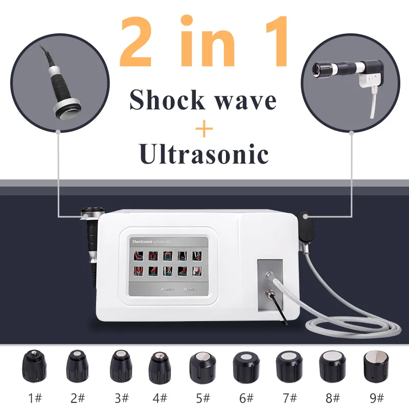 Ultraljud fysioterapi maskin lufttryck chockvåg terapi enhet chockvåg ultraljudsutrustning för smärtlindring humaniserad