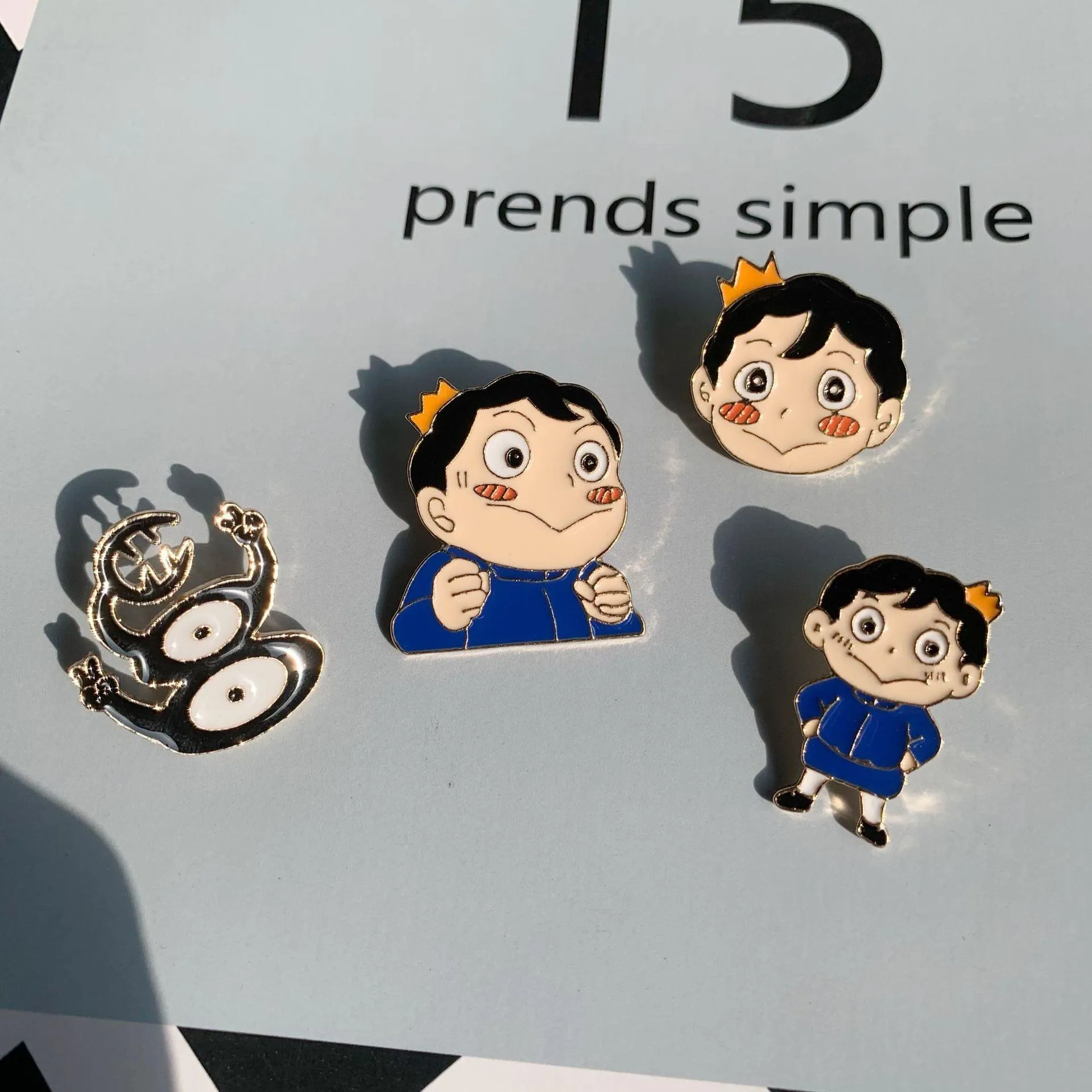 Rango di re Giappone Anime Decorative Decorative Pin Spilla femminile per abbigliamento Balli per la valigetta Accessori per gioielli manga
