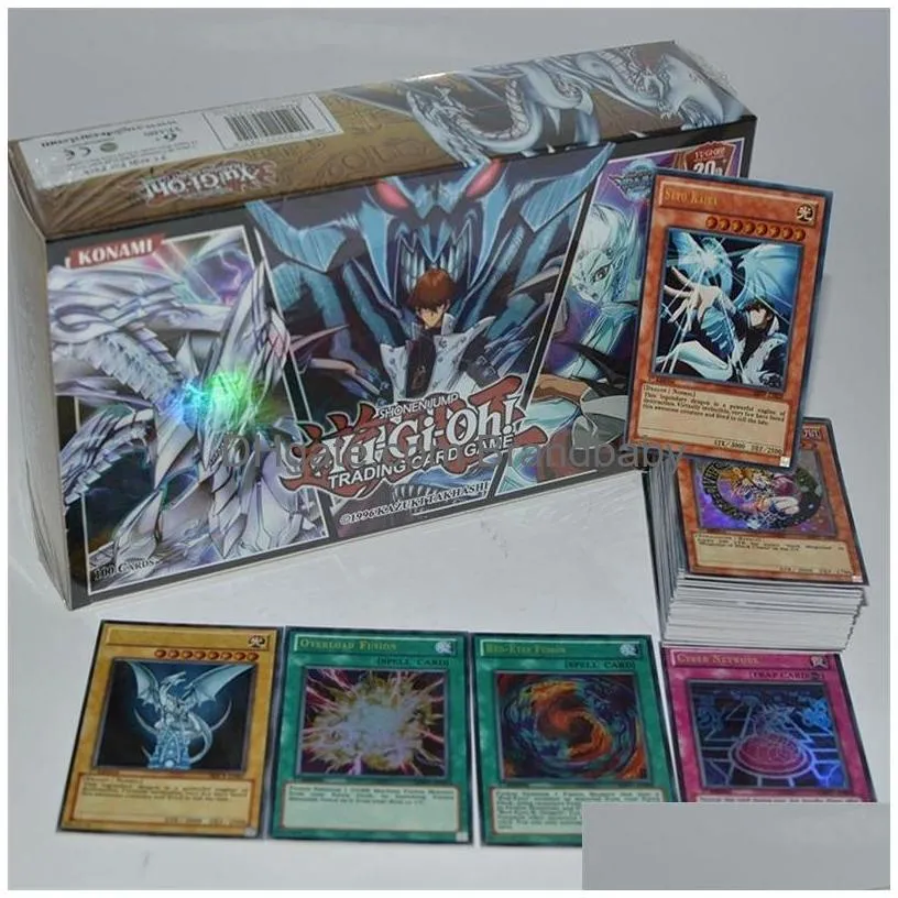 Juegos de cartas Yuh Caja de 100 piezas Holográfica Yu GI OH Game Collection Children Boy Childrens Toys 220921 Drop entrega dhzwr