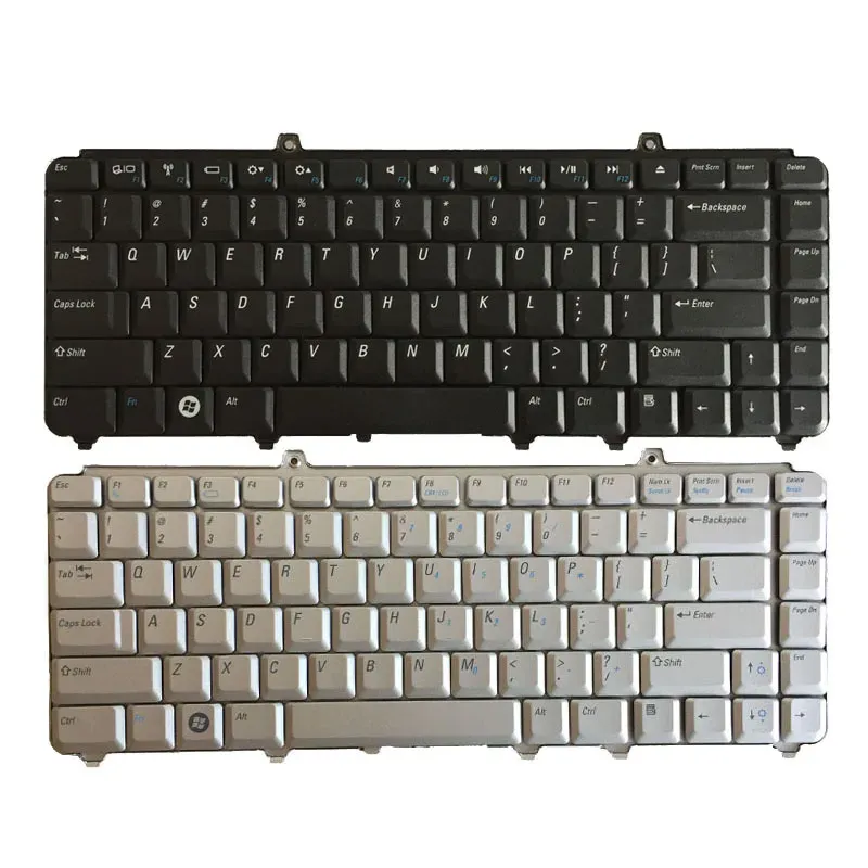 Claviers US clavier ordinateur portable pour Dell Inspiron 1420 1520 1521 1525 NK750 R15B08 PP29L XPS M1530 XPS M1330 US Silver and Black