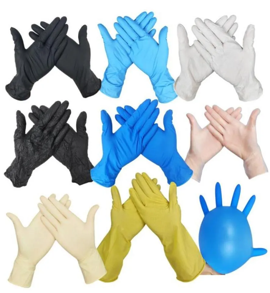 Ship Blue Color Disponibla handskar Plastiska engångshandskar Nitrilhandskar Hushållens rengöring av slitbesvär 2173151