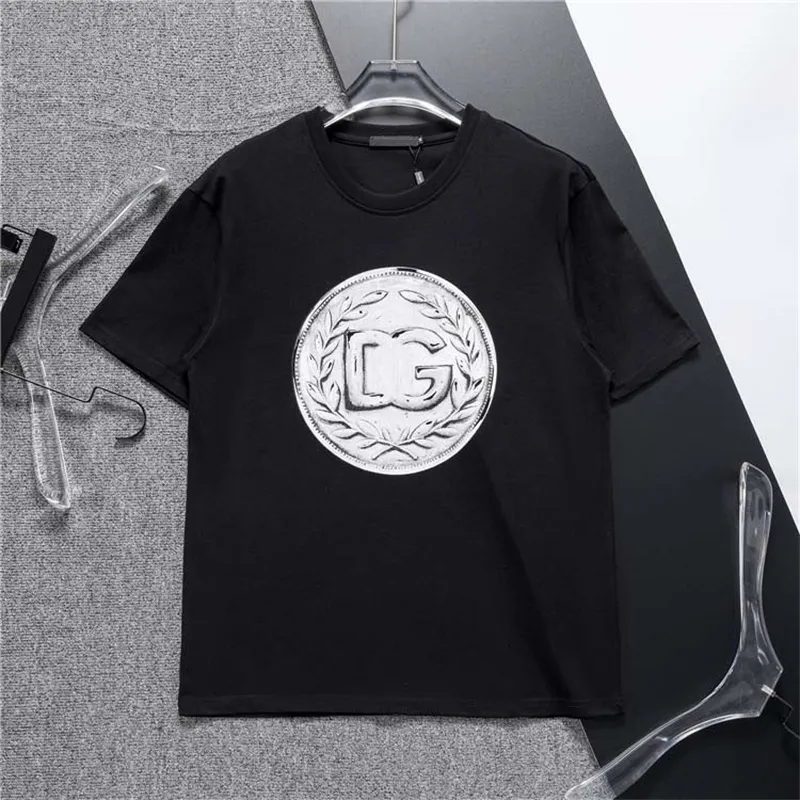 Camiseta de grife masculina camisetas letra impressão babysbreath manga curta masculino padrão de caju de flor thread tshirt o-gola-deco