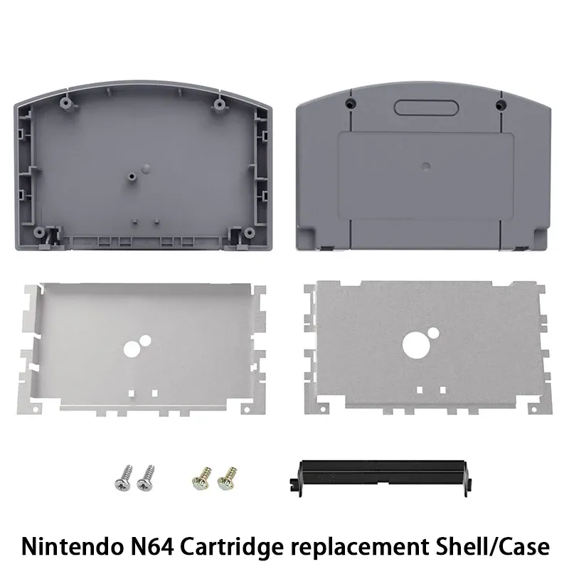 Kort nintendo n64 patron ersättningsskal fullsatser reparation fodral för n64 spel kortpatron nytt skal