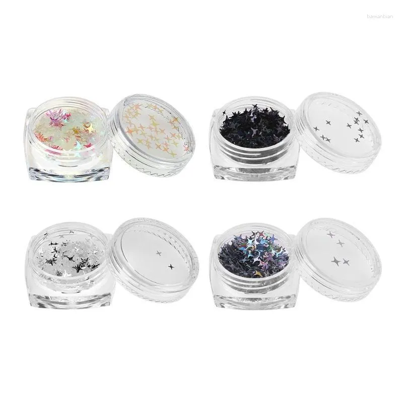 Nail Glitter 1pc Colorful Star Pattern Sequins Eyeshadow Makeup Glittering Salon Beauty Manicure Tools Accessories